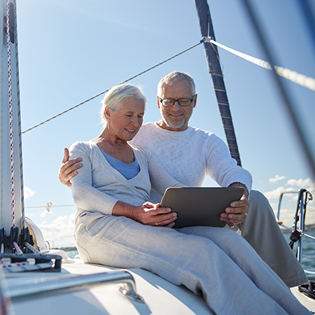 senior couple on boat tax-free retirement louisville ky evansville il american principal